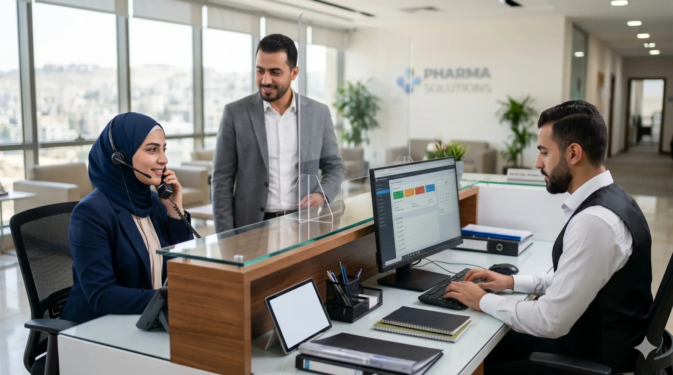 وظيفة موظف استقبال في شركة أدوية