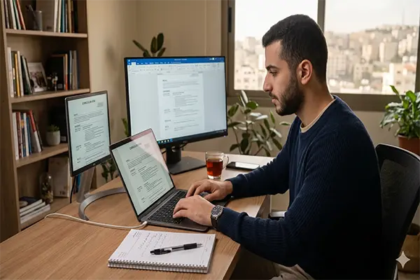 كتابة سيرة ذاتية احترافية على الكمبيوتر لزيادة فرص التوظيف