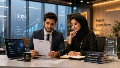 شاب عربي يستعد لأول مقابلة شخصية في سوق العمل 2026