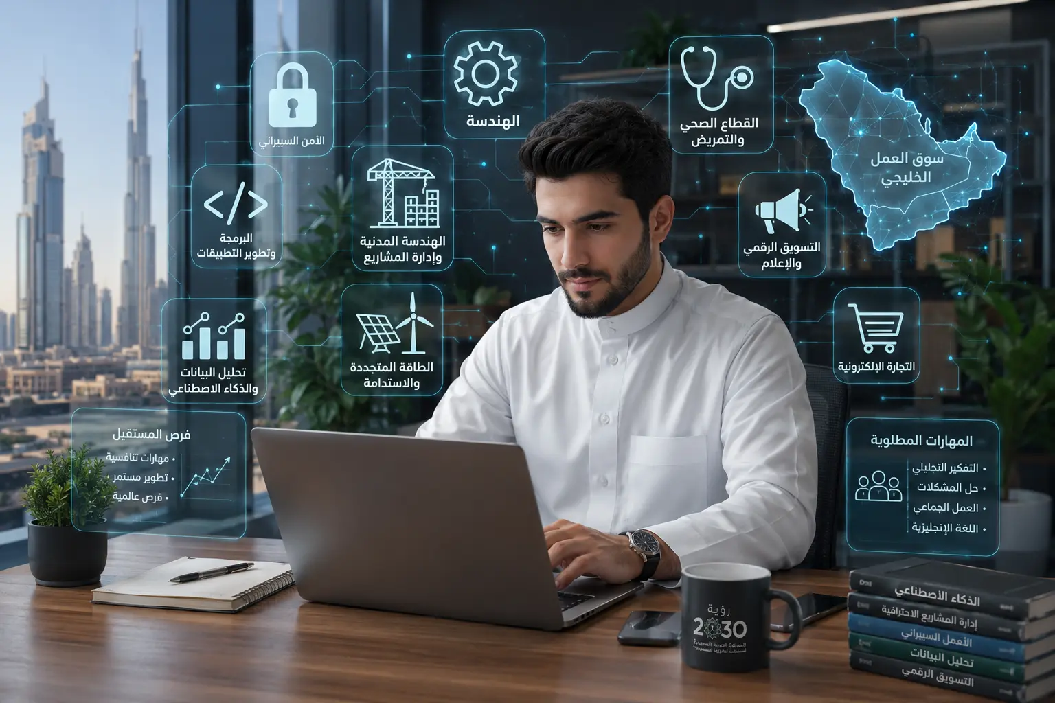 أكثر التخصصات المطلوبة في الخليج 2026 وسوق العمل الخليجي الحديث